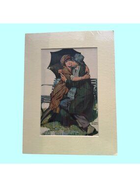 Vintage April Fools Dealton Valentine Romantic Couple Print Gallery Wall